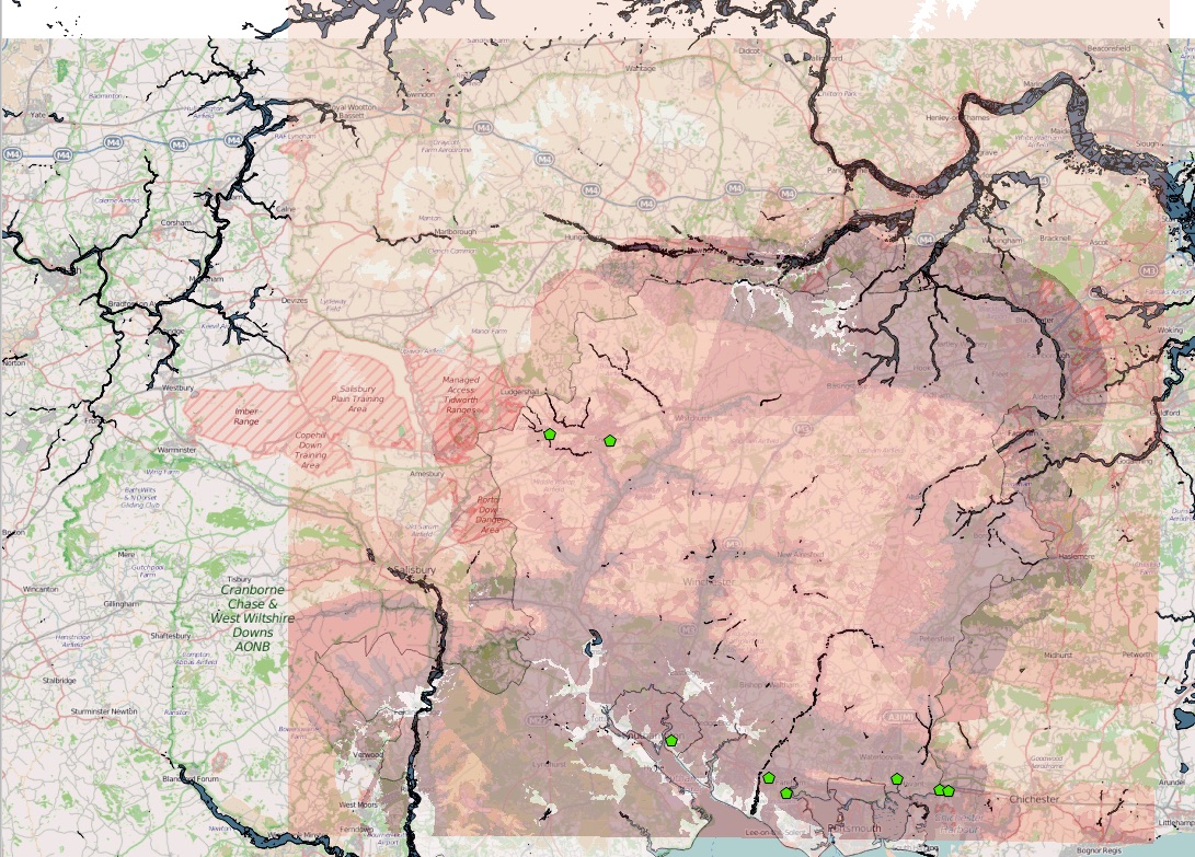 Flood Event Model sample data for Hampshire